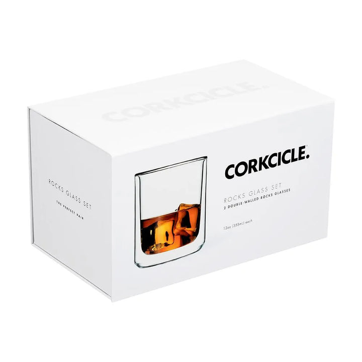 Corkcicle Glass Rocks 12oz Double Pack - Cocktails - Big Sun Vernon  | Okanagan Beachwear