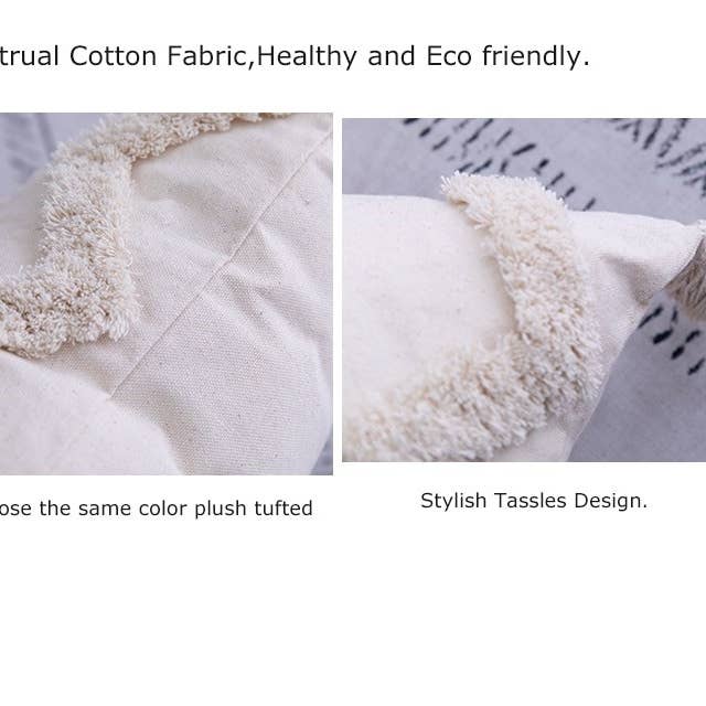 Moroccon Tassels Cushion Cover - Square - Pillows - Big Sun Vernon