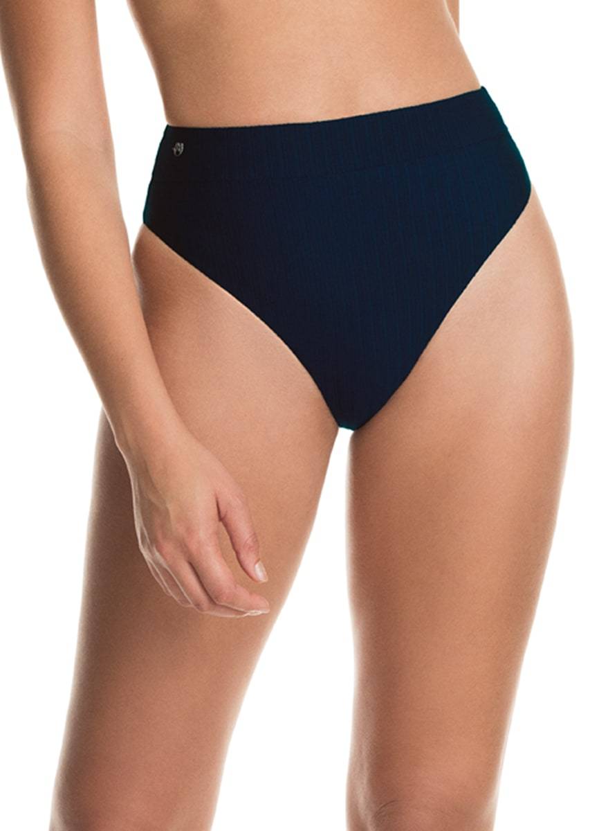 Maaji Blue Sail Suzy Q High Rise Bottom - Womens High Waisted Bikini Bottoms - Big Sun Vernon