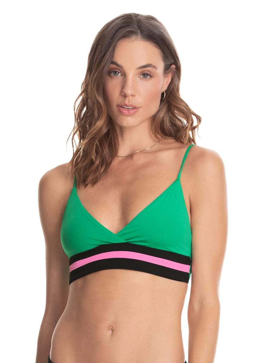 Maaji Grass Green Criss Cross Top - Womens Bralette Bikini Tops - Big Sun Vernon