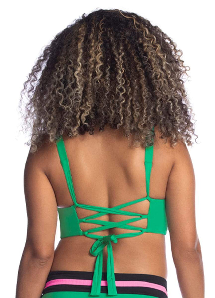 Maaji Grass Green Criss Cross Top - Womens Bralette Bikini Tops - Big Sun Vernon