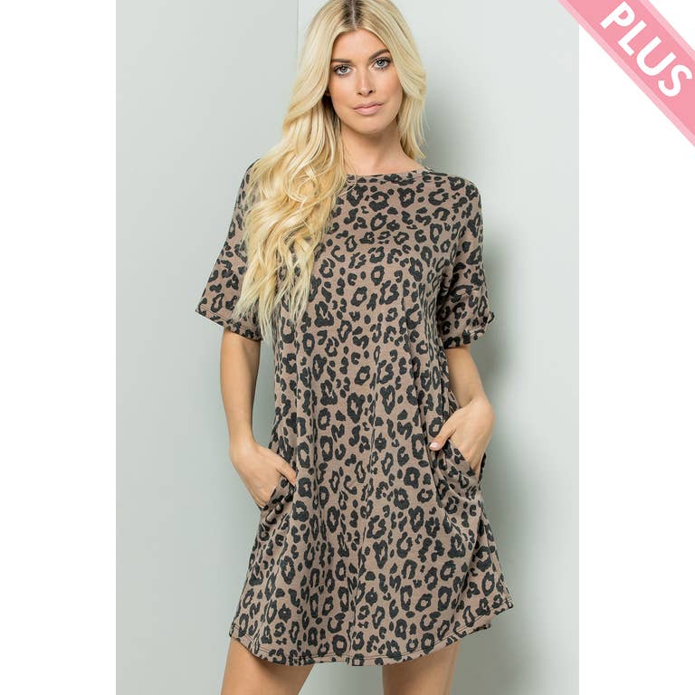 Mina Leopard Print Dress - Womens Casual Dresses - Big Sun Vernon