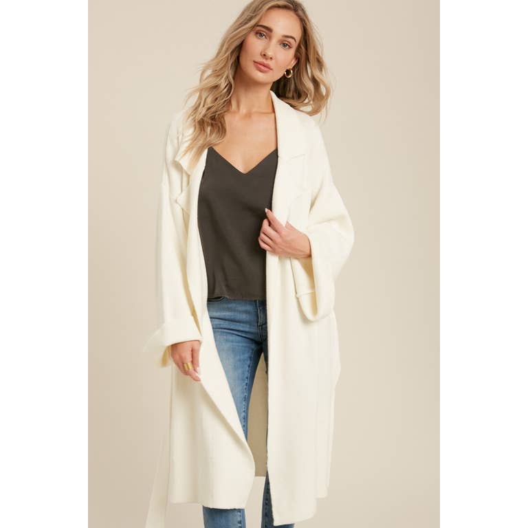 Delaney Knitted trench Coat - Womens Casual Jackets - Big Sun Vernon
