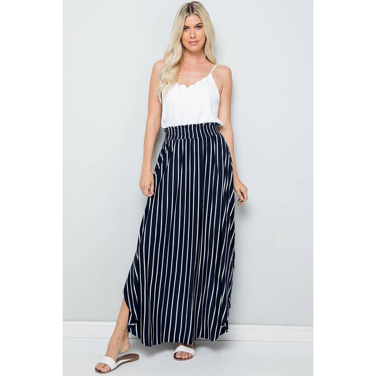 Maggie Vertical Striped Maxi Skirt - Womens Skirts - Big Sun Vernon