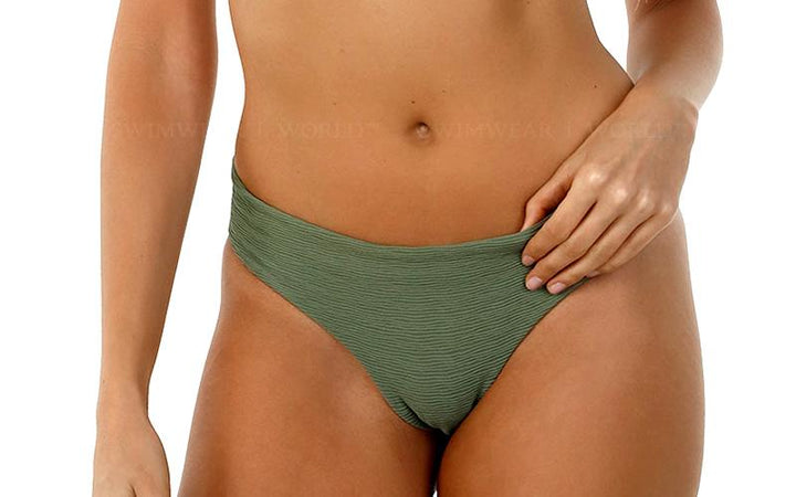 Malai Textured Kale Paramount Bottom - Womens Low Bikini Bottoms - Big Sun Vernon