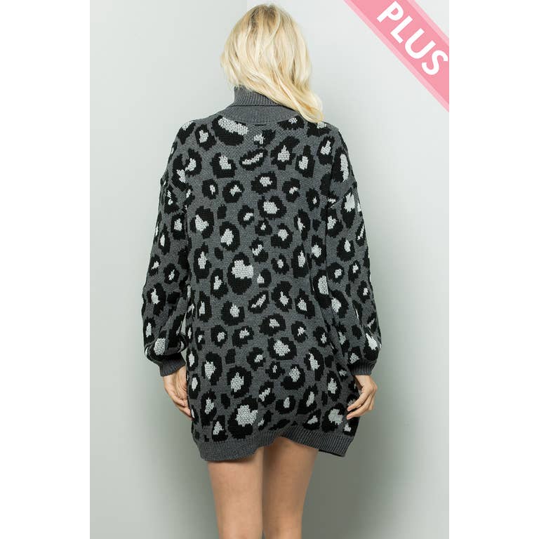Devon Leopard Sweater Dress - Womens Sweaters - Big Sun Vernon