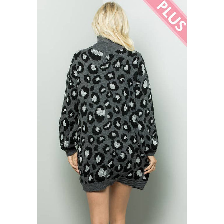 Devon Leopard Sweater Dress - Womens Sweaters - Big Sun Vernon