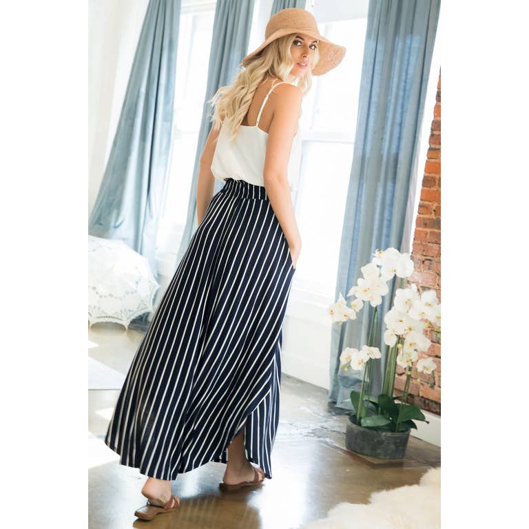 Maggie Vertical Striped Maxi Skirt - Womens Skirts - Big Sun Vernon