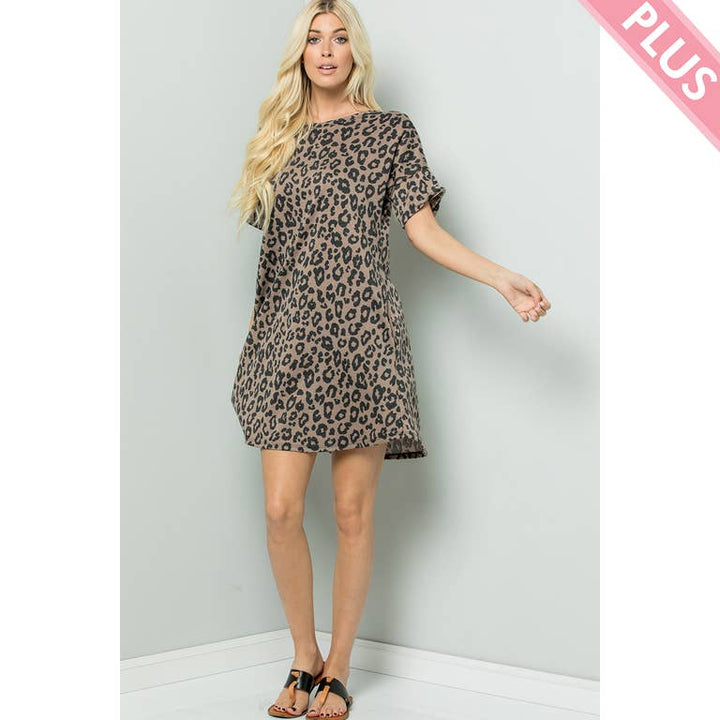 Mina Leopard Print Dress - Womens Casual Dresses - Big Sun Vernon