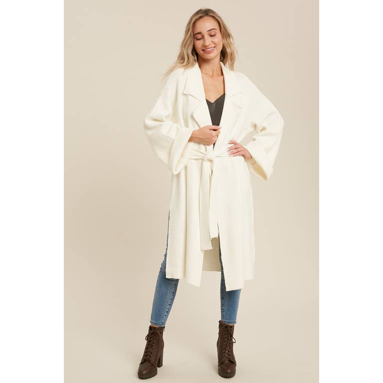 Delaney Knitted trench Coat - Womens Casual Jackets - Big Sun Vernon