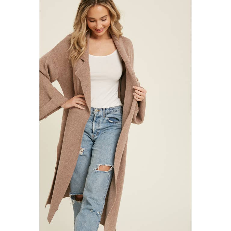 Delaney Knitted trench Coat - Womens Casual Jackets - Big Sun Vernon