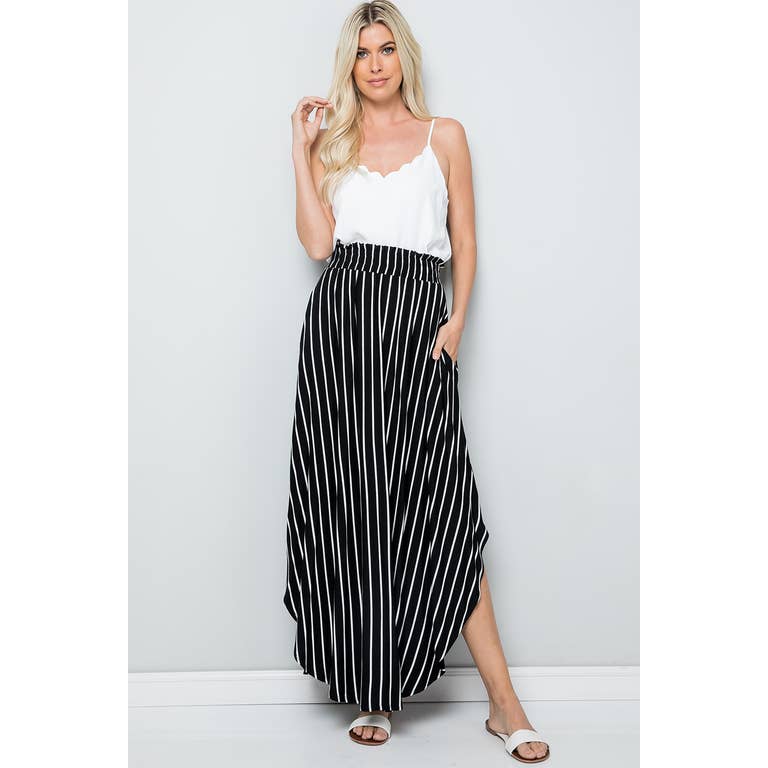 Maggie Vertical Striped Maxi Skirt - Womens Skirts - Big Sun Vernon