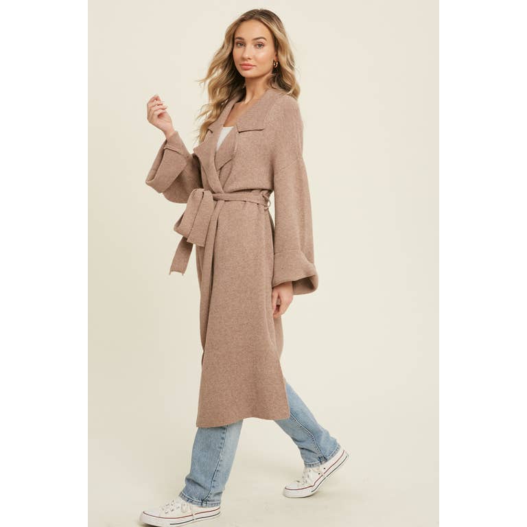 Delaney Knitted trench Coat - Womens Casual Jackets - Big Sun Vernon