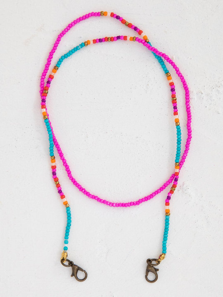Natural Life Beaded Face Mask Lanyard - Womens Face Masks - Big Sun Vernon