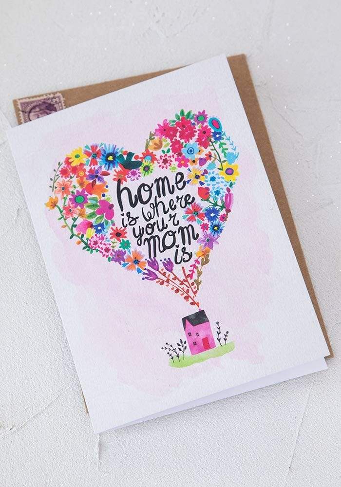Natural Life Where Mom Is Greeting Card - Home Decorations - Big Sun Vernon