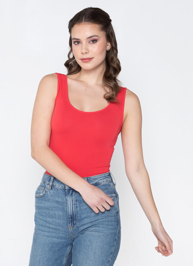 C'Est Moi Bamboo Double Scoop Tank Top - Womens Tanks - Big Sun Vernon  | Okanagan Beachwear