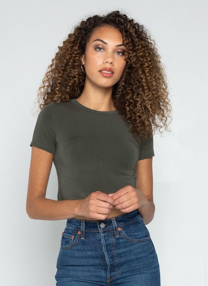 C'est Moi Bamboo Short Sleeve Crop Top - Womens Tees - Big Sun Vernon  | Okanagan Beachwear