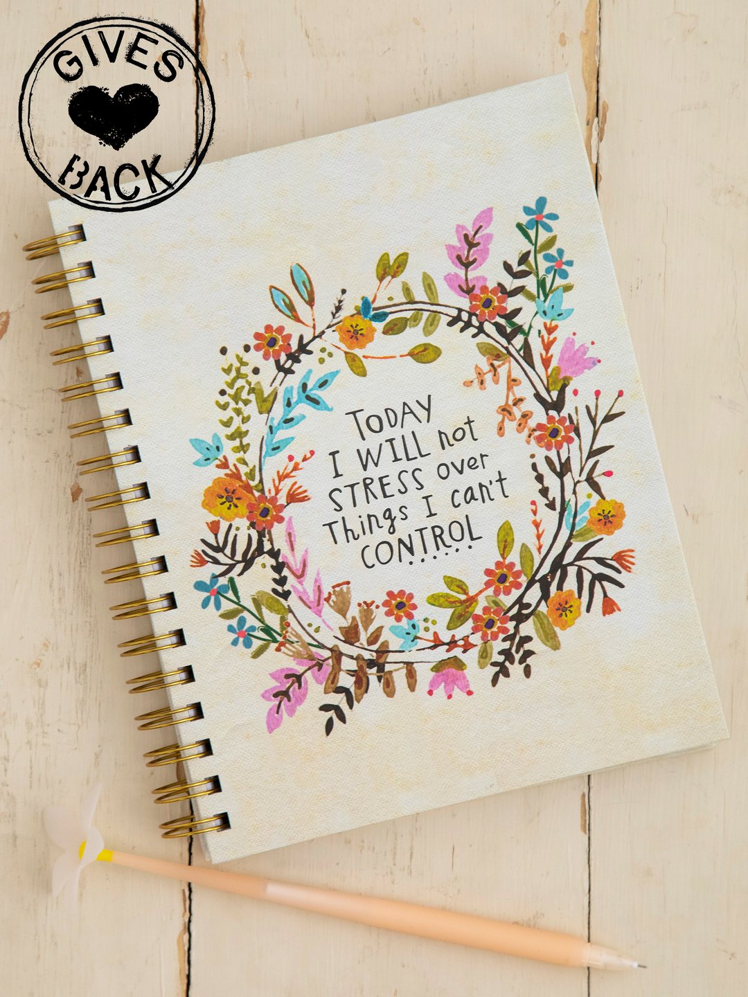 Natural Life Spiral Notebook Will Not Stress - Book - Big Sun Vernon