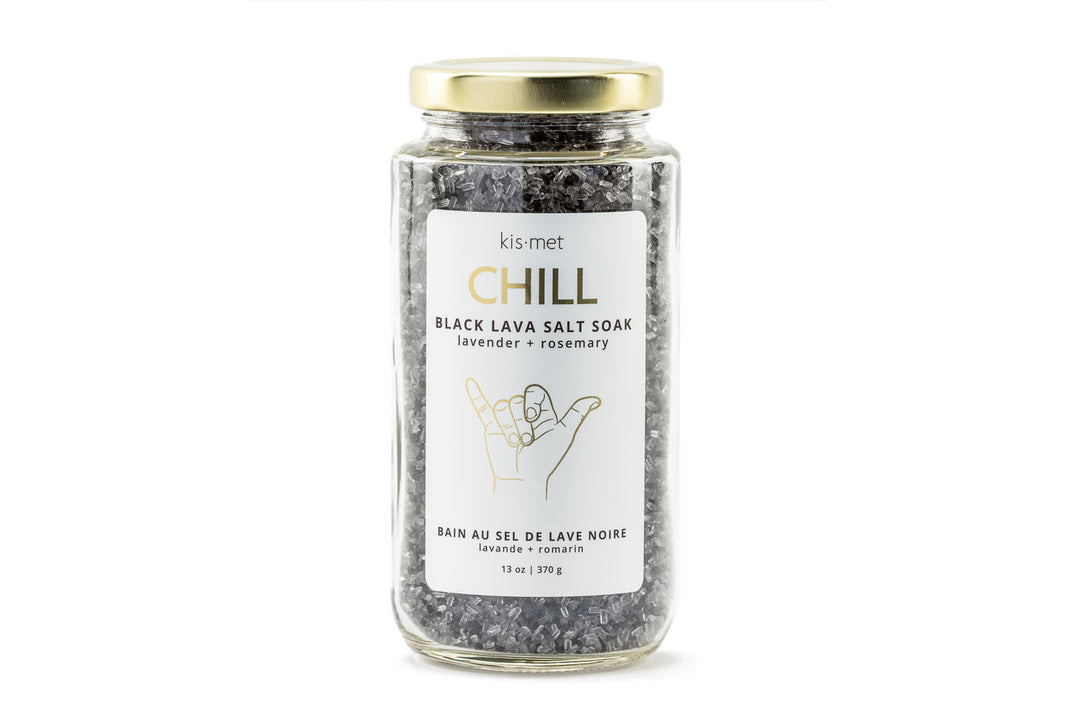 Chill - Black Lava Salt Soak - Bath Salts - Big Sun Vernon