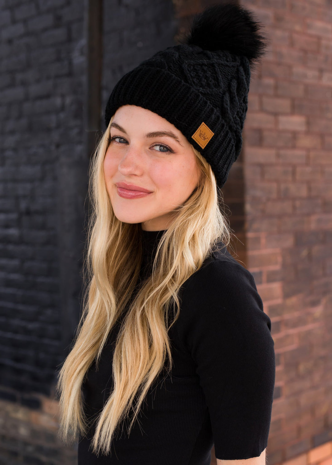 Panache Cuffed Cable Knit Fleece Lined Hat - Toques - Big Sun Vernon  | Okanagan Beachwear
