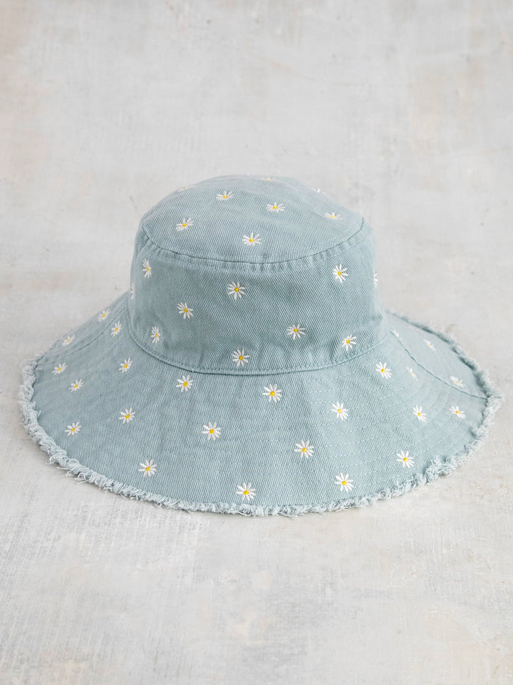 Natural Life Embroidered Bucket Hat - womens hats - Big Sun Vernon