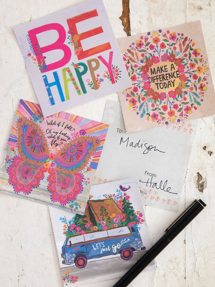 Natural Life Happy Notes Tiny Book Beautiful Girl - Home Decorations - Big Sun Vernon