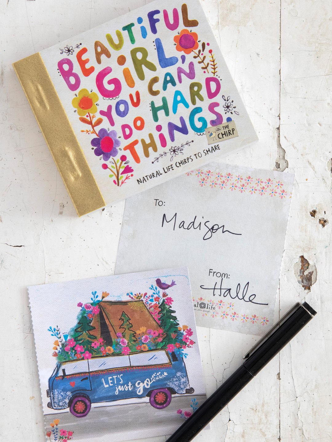 Natural Life Happy Notes Tiny Book Beautiful Girl - Home Decorations - Big Sun Vernon