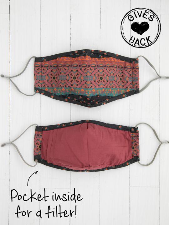 Natural Life Face Mask Mauve - Womens Face Masks - Big Sun Vernon