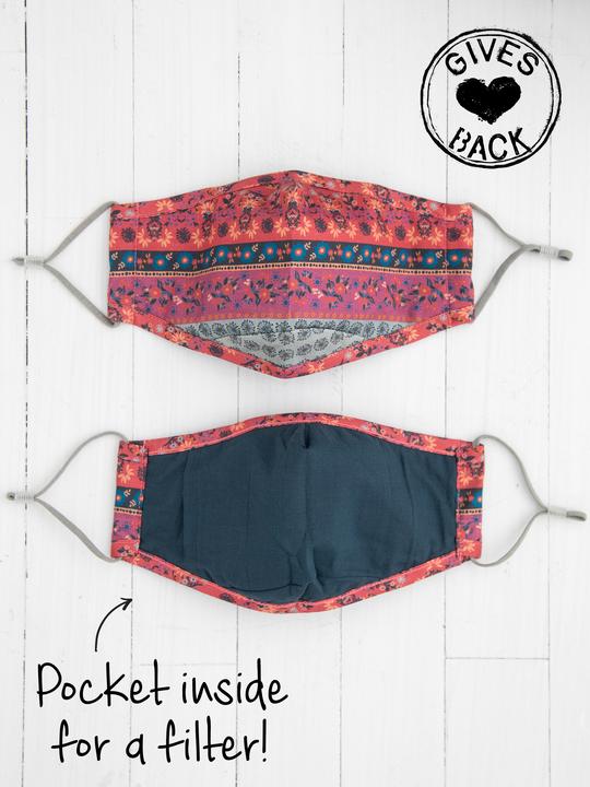 Natural Life Face Mask Red - Womens Face Masks - Big Sun Vernon