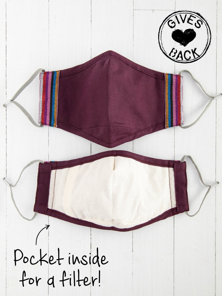 Natural Life Face Mask Magenta - Womens Face Masks - Big Sun Vernon