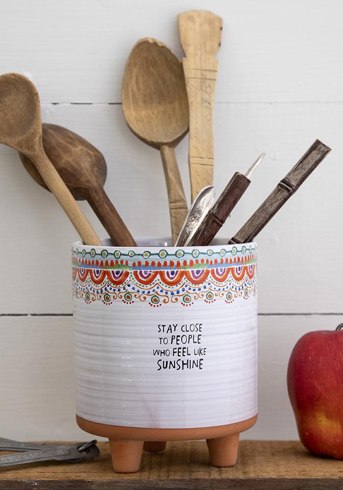 Natural Life Artisan Planter Stay Close...Sunshine - Planters - Big Sun Vernon