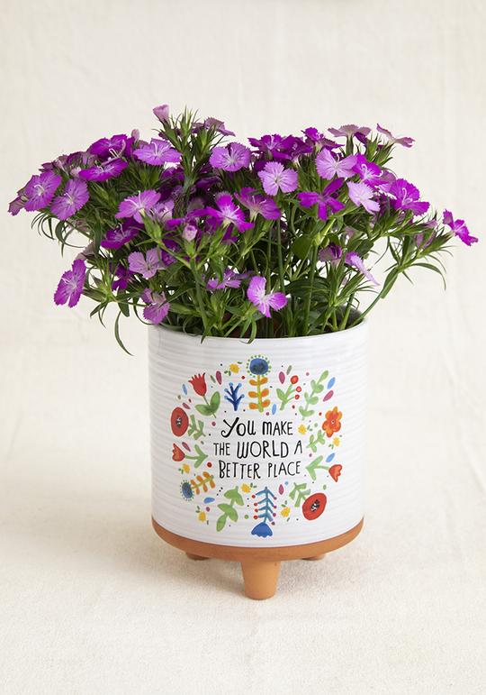 Natural Life Artisan Planter You Make The Word... - Planters - Big Sun Vernon