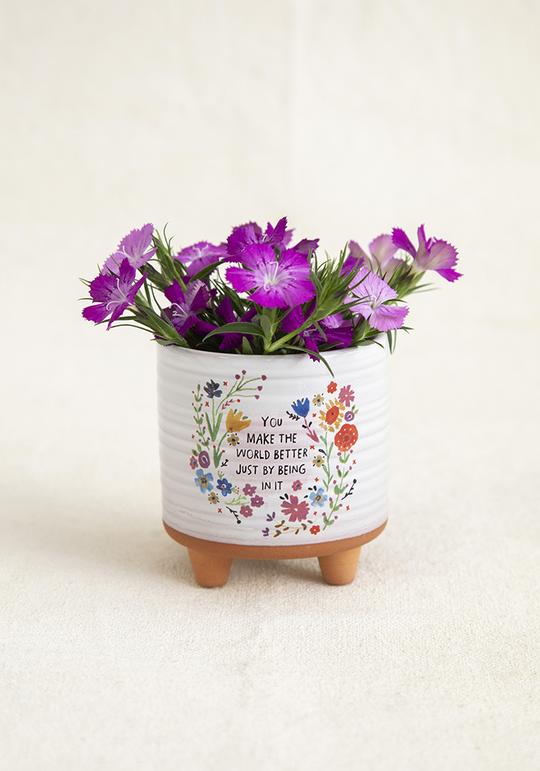 Natural Life Artisan Planter You Make The Word... - Planters - Big Sun Vernon