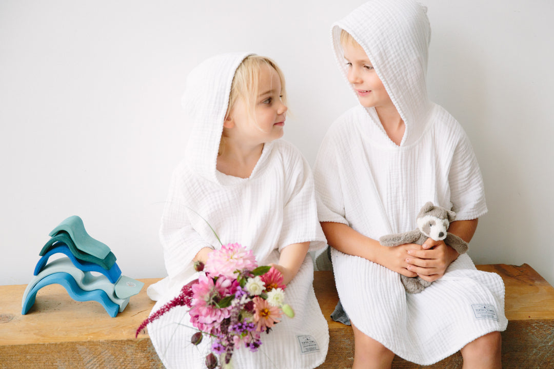 Tofino Towel Pebble Kids Poncho - Womens Casual Coverups - Big Sun Vernon  | Okanagan Beachwear