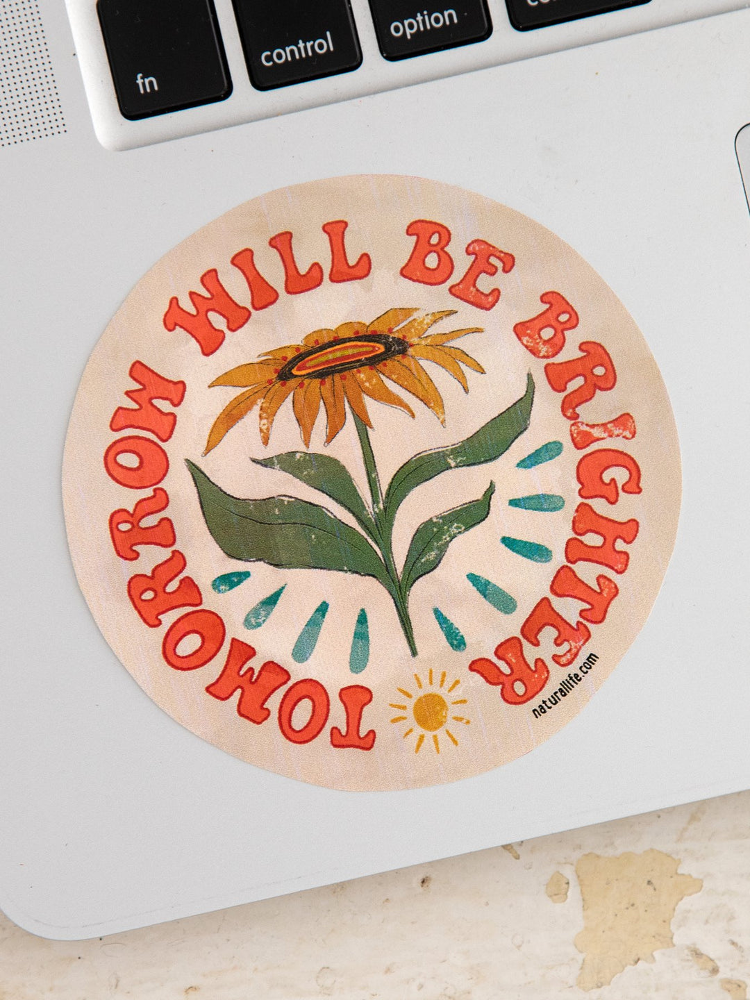 Natural Life Vinyl Sticker Tomorrow Will Be Brighter - Sticker - Big Sun Vernon