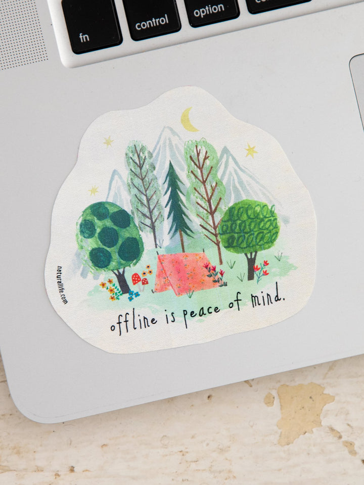 Natural Life Vinyl Sticker Offline is Peace of Mind - Sticker - Big Sun Vernon