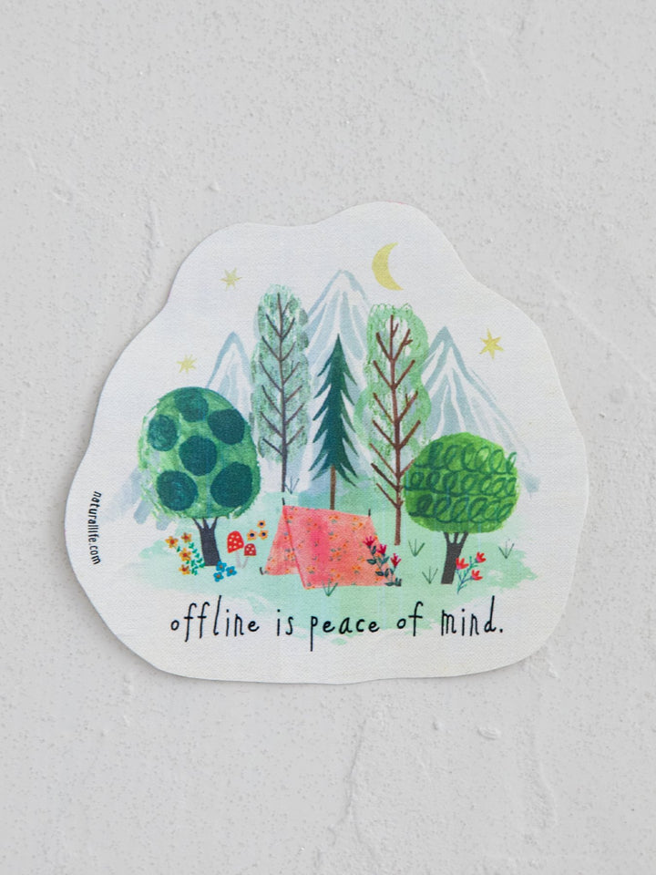Natural Life Vinyl Sticker Offline is Peace of Mind - Sticker - Big Sun Vernon