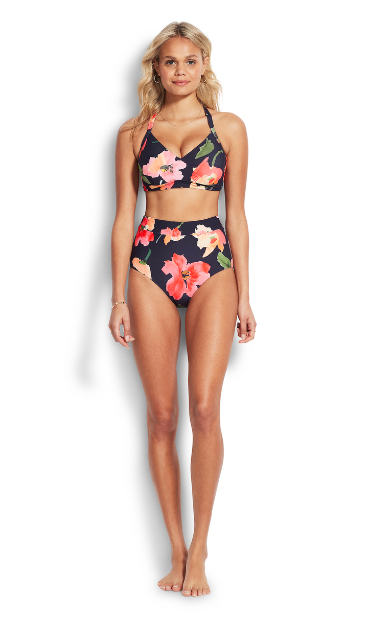 Seafolly Summer Memoirs High Waisted Bottom -  - Big Sun Vernon