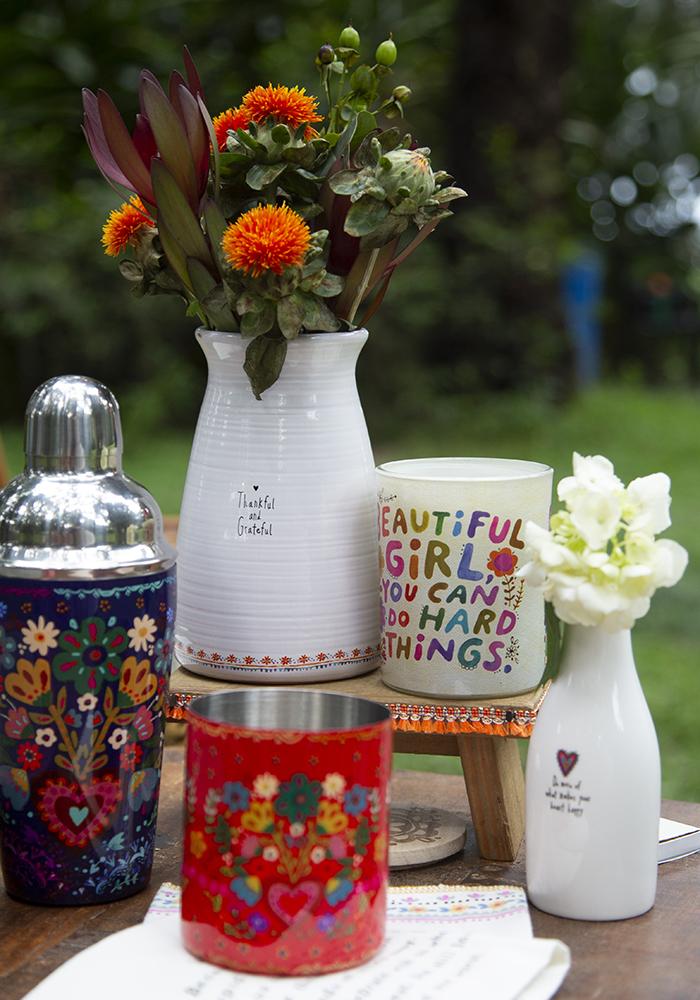 Natural Life Bouquet Vase Thankful & Grateful - Home Decorations - Big Sun Vernon