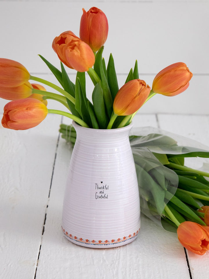 Natural Life Bouquet Vase Thankful & Grateful - Home Decorations - Big Sun Vernon