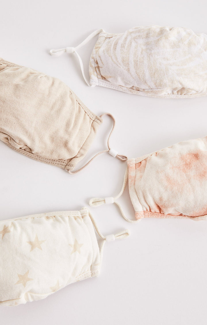 Z Supply Palm & Tie Dye Reusable Mask 4pack - Womens Face Masks - Big Sun Vernon