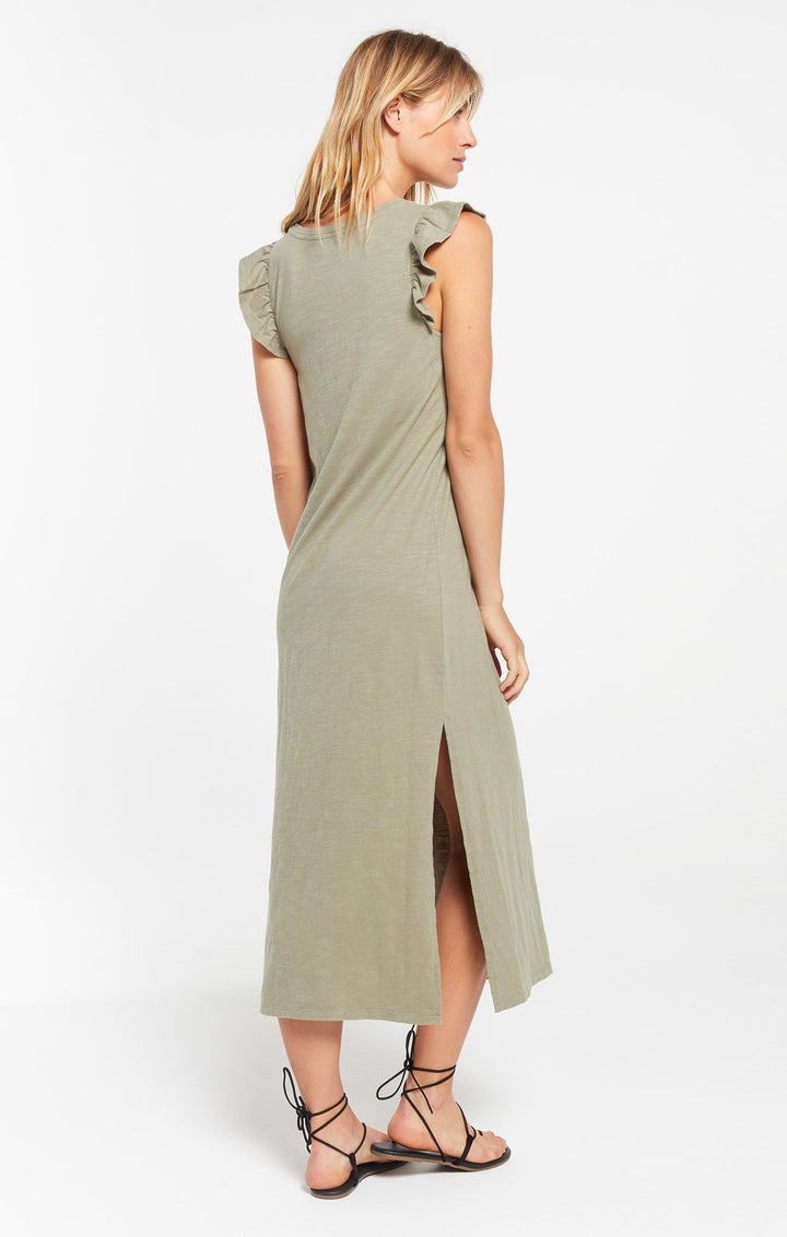 Z Supply Blakely Slub Ruffle Dress - Womens Maxi Dresses - Big Sun Vernon