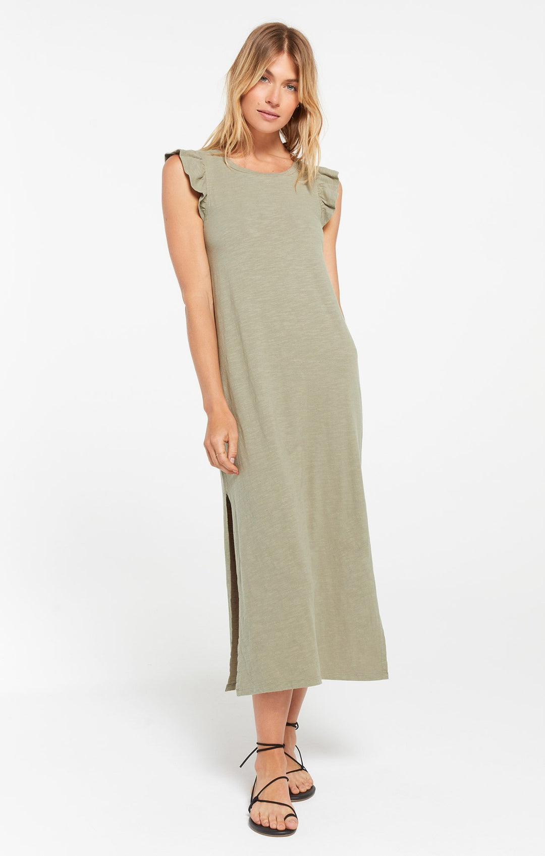 Z Supply Blakely Slub Ruffle Dress - Womens Maxi Dresses - Big Sun Vernon