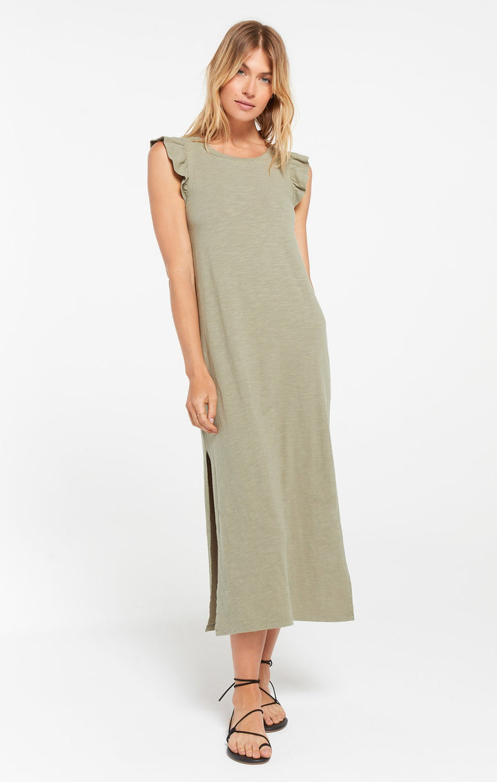 Z Supply Blakely Slub Ruffle Dress - Womens Maxi Dresses - Big Sun Vernon