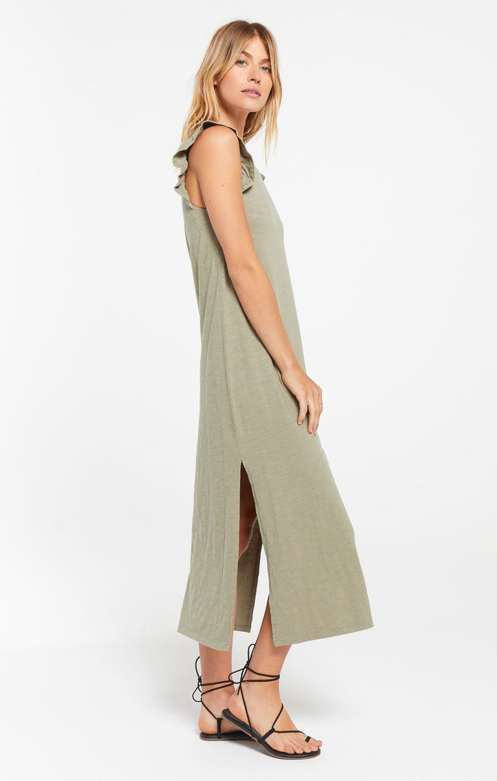 Z Supply Blakely Slub Ruffle Dress - Womens Maxi Dresses - Big Sun Vernon