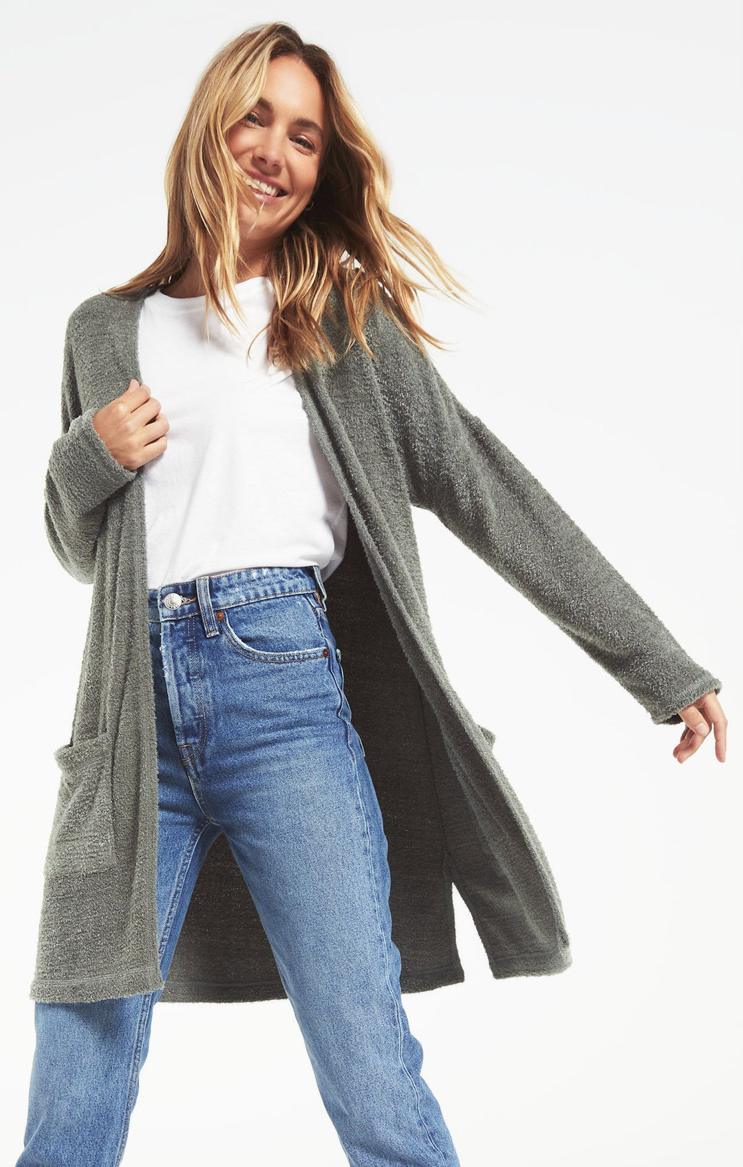 Z Supply Remi Feather Knit Cardigan - Womens Sweaters - Big Sun Vernon