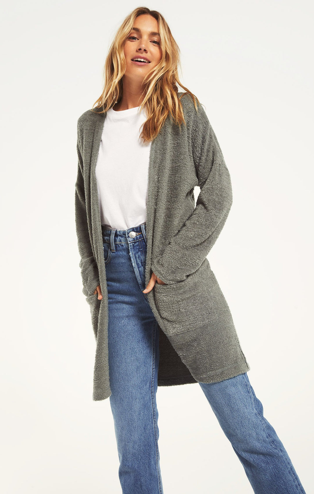 Z Supply Remi Feather Knit Cardigan - Womens Sweaters - Big Sun Vernon