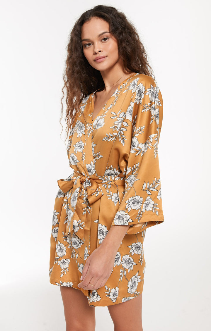 Z Supply Vacay Satin Robe - Womens Sleep Tops - Big Sun Vernon