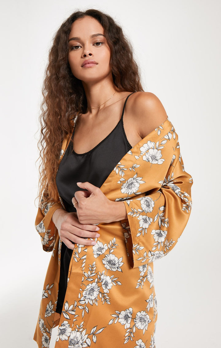 Z Supply Vacay Satin Robe - Womens Sleep Tops - Big Sun Vernon