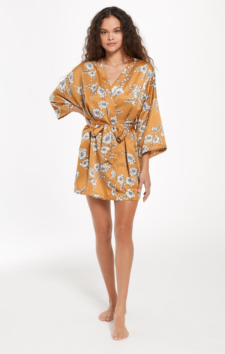 Z Supply Vacay Satin Robe - Womens Sleep Tops - Big Sun Vernon